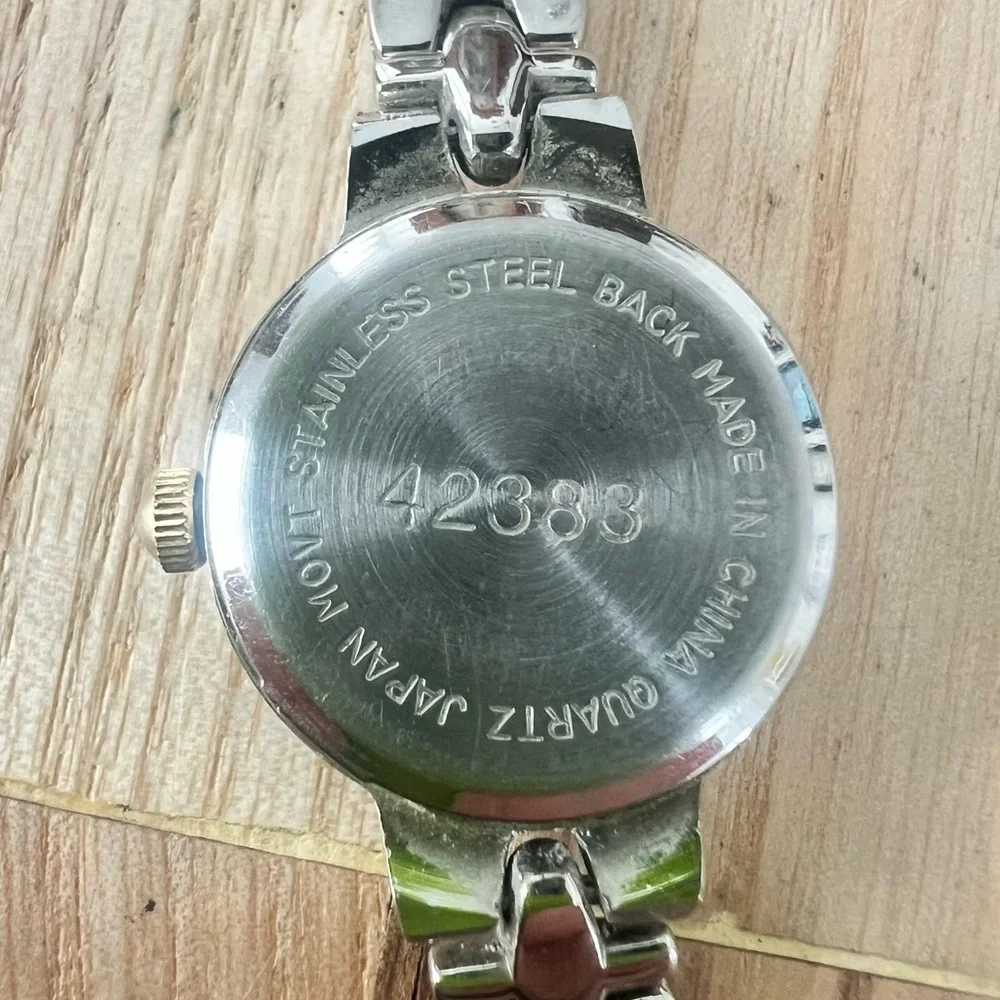 Rumours ladies dainty silver tone bracelet watch NEW BATTERY